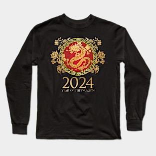 Year of the Dragon 2024 Chinese New Year Zodiac Lunar Long Sleeve T-Shirt